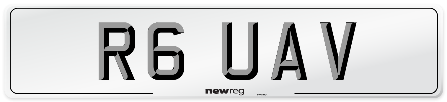 R6 UAV Number Plate from New Reg